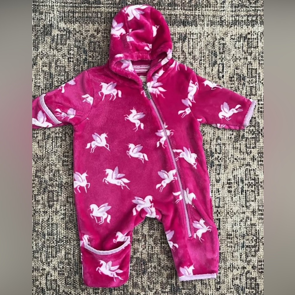 Hatley Unicorn Pink Fleece Suit